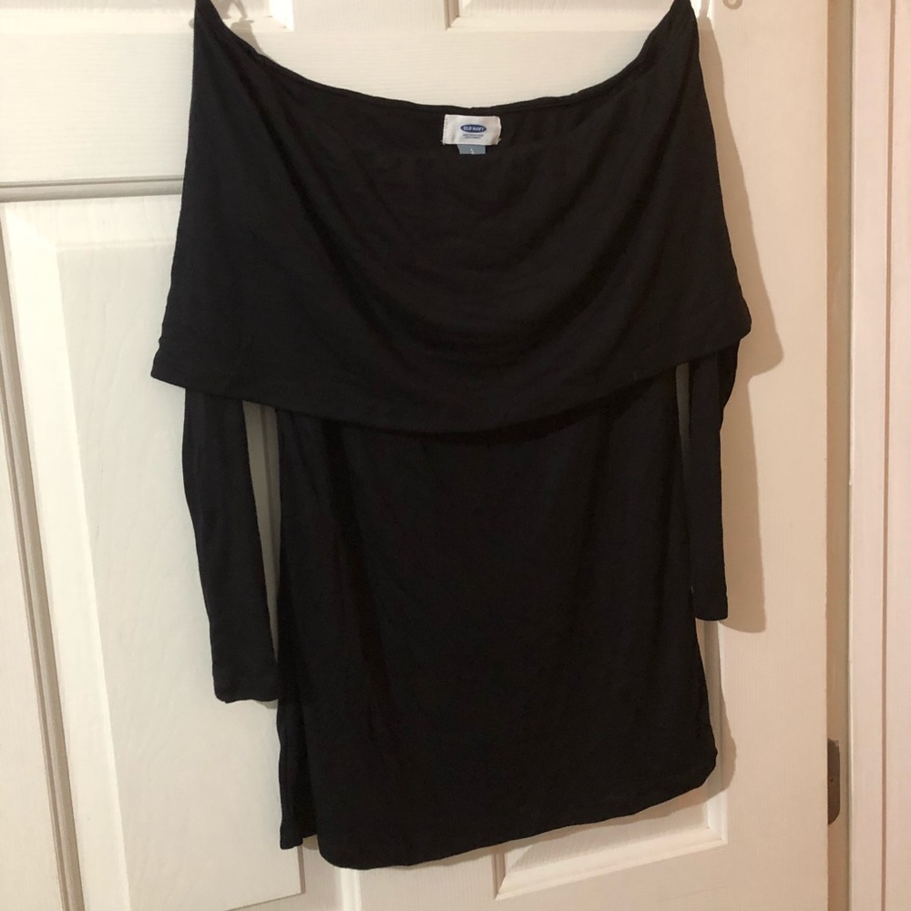 Old Navy Black Boat Neck Top